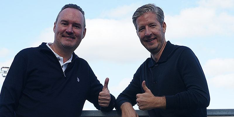 Mikael Oscarsson och Erik Pettersson utgör nya tipstjänsten Vinstfaktor.se.